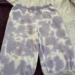 Purple tie dye sweatpants